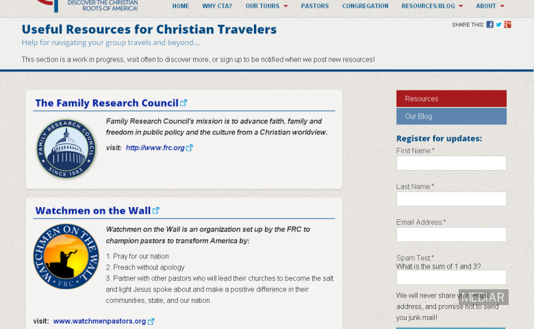 Christian tours of america