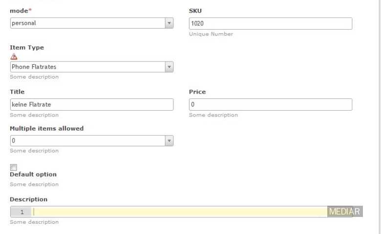 Configurator extension for telecom services