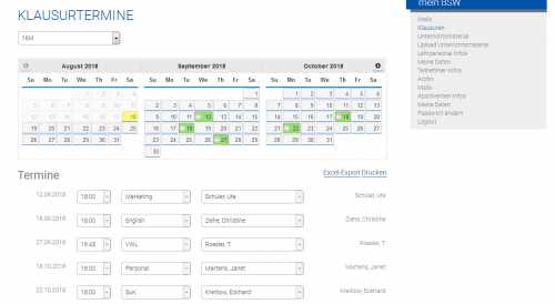 Custom developed system for schule fur wirtschaft hamburg