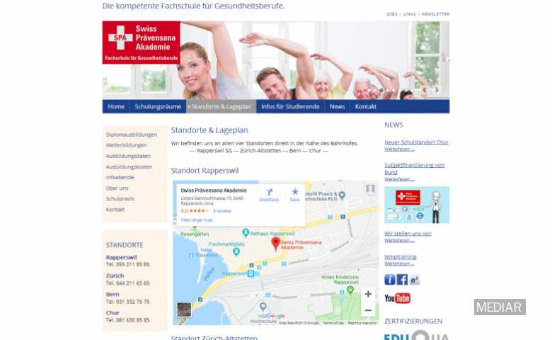 Development for swiss akademie for health professionals