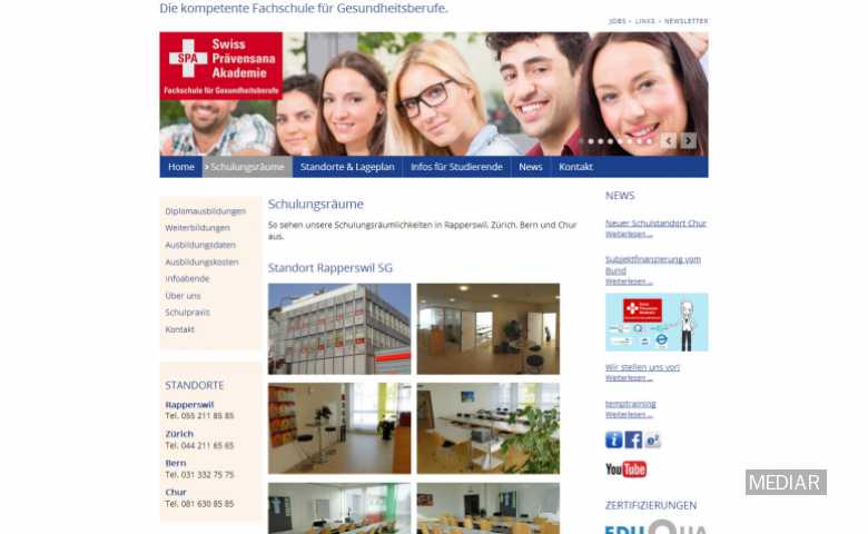 Development for swiss akademie for health professionals