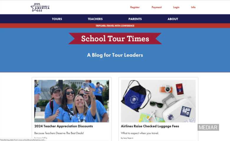 Educational tours website 2023