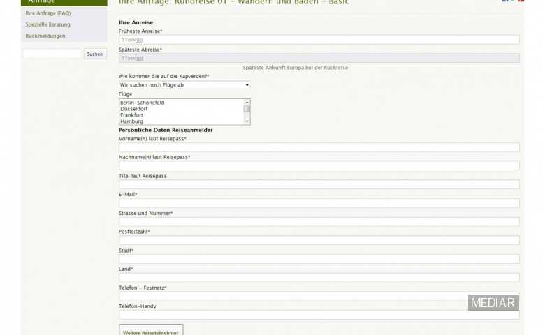 Ordering system for kapverdischen inseln