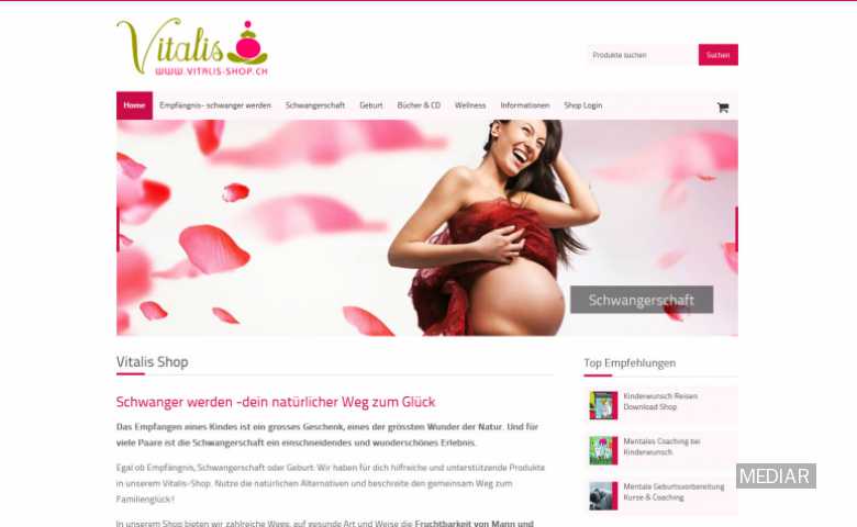 Pregnancy webshop upgrade and development